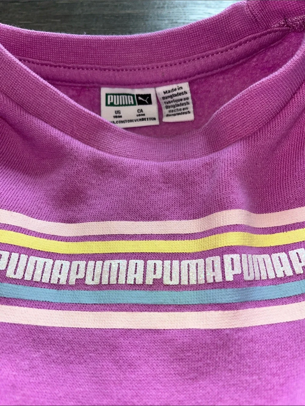 Puma Crewneck Sweatshirt & Joggers Set size 18mos - Picture 6 of 6